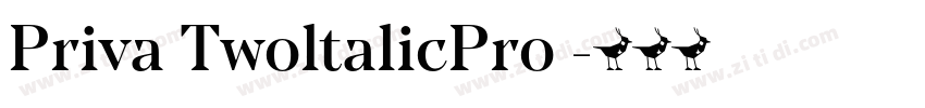 Priva TwoltalicPro 字体转换